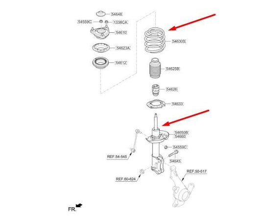 2014-2019 Kia Soul Front Left Driver Side Shock Strut Absorber 54650-B2030 OEM - Alshned Auto Parts