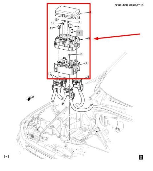 19-22 Chevy Silverado 1500 Engine Wiring Harness Fuse Junction Box 84594608 OEM - Alshned Auto Parts