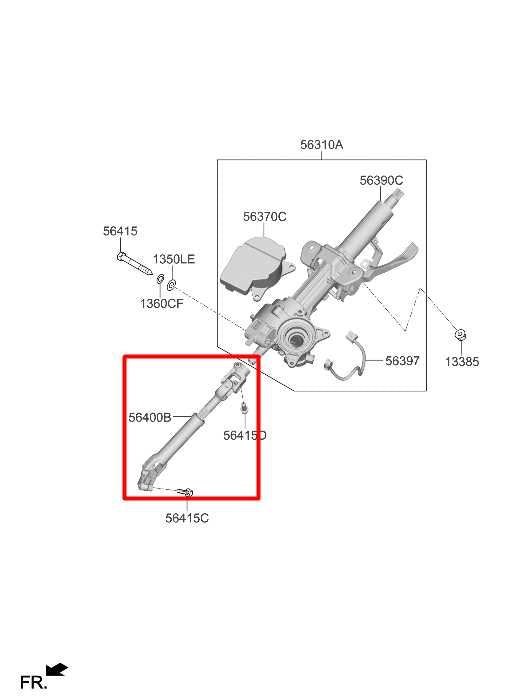 2022-2023 Hyundai Tucson SEL 2.5L AWD Steering Column Intermediate Lower Shaft - Alshned Auto Parts