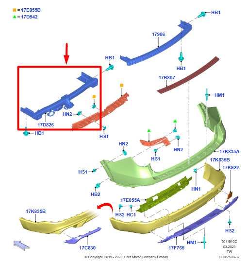 20-25 Ford Explorer RR Bumper Trailer Tow Towing Hitch Bar MB5Z-17D826-B *ReaD* - Alshned Auto Parts