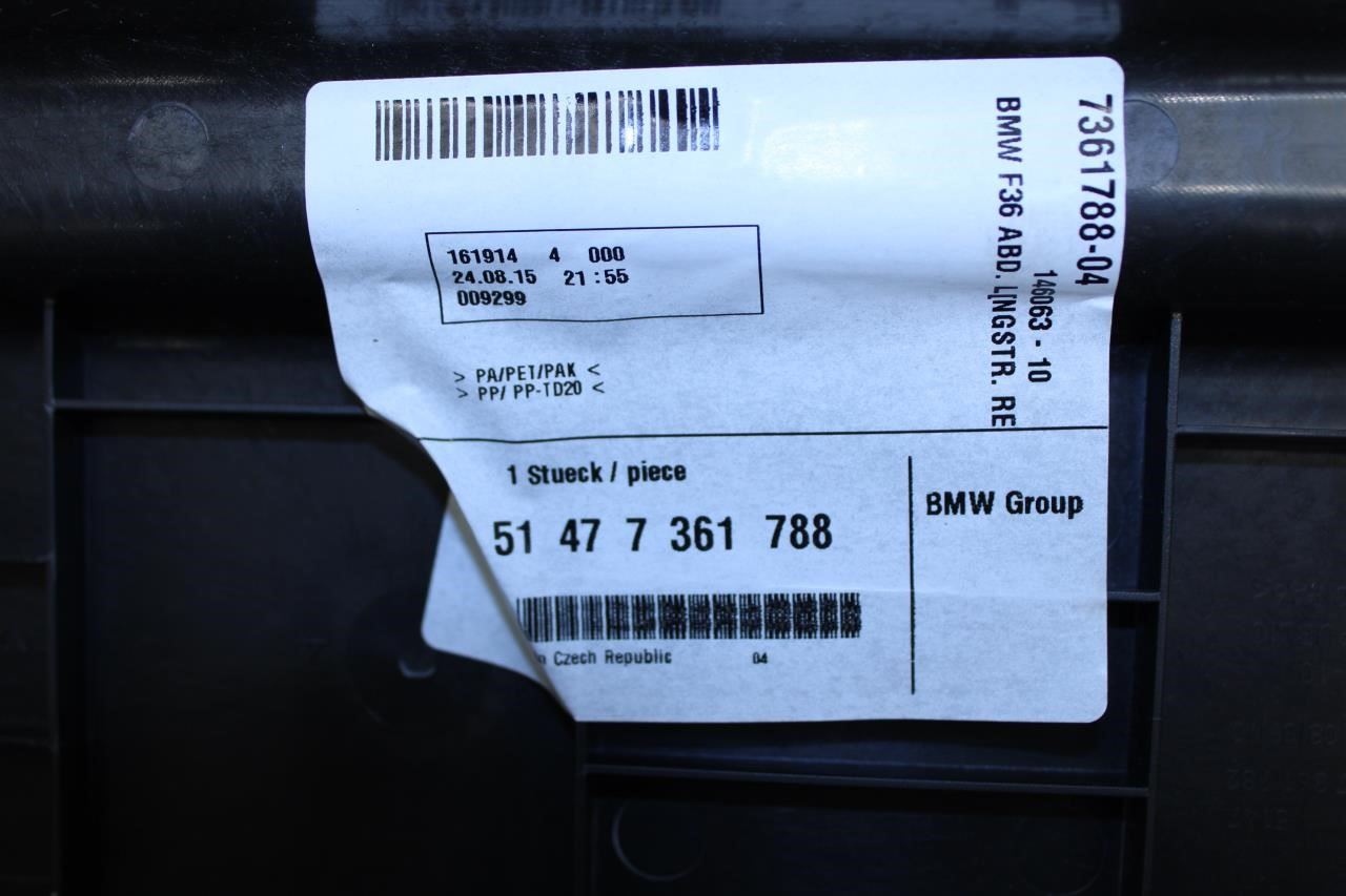 2015-2016 BMW 435i Gran Coupe xDrive Trunk Right Side Lower Sill Cover Panel - Alshned Auto Parts