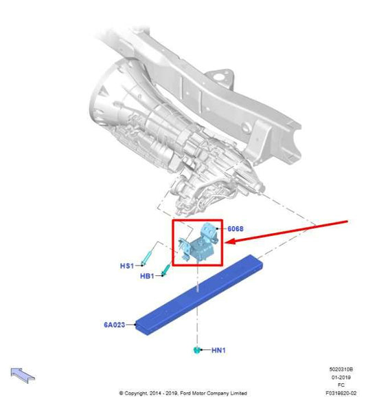 18-20 Ford F150 XL Super Cab 2.7L 4WD Auto Transmission Mount Support Insulator - Alshned Auto Parts