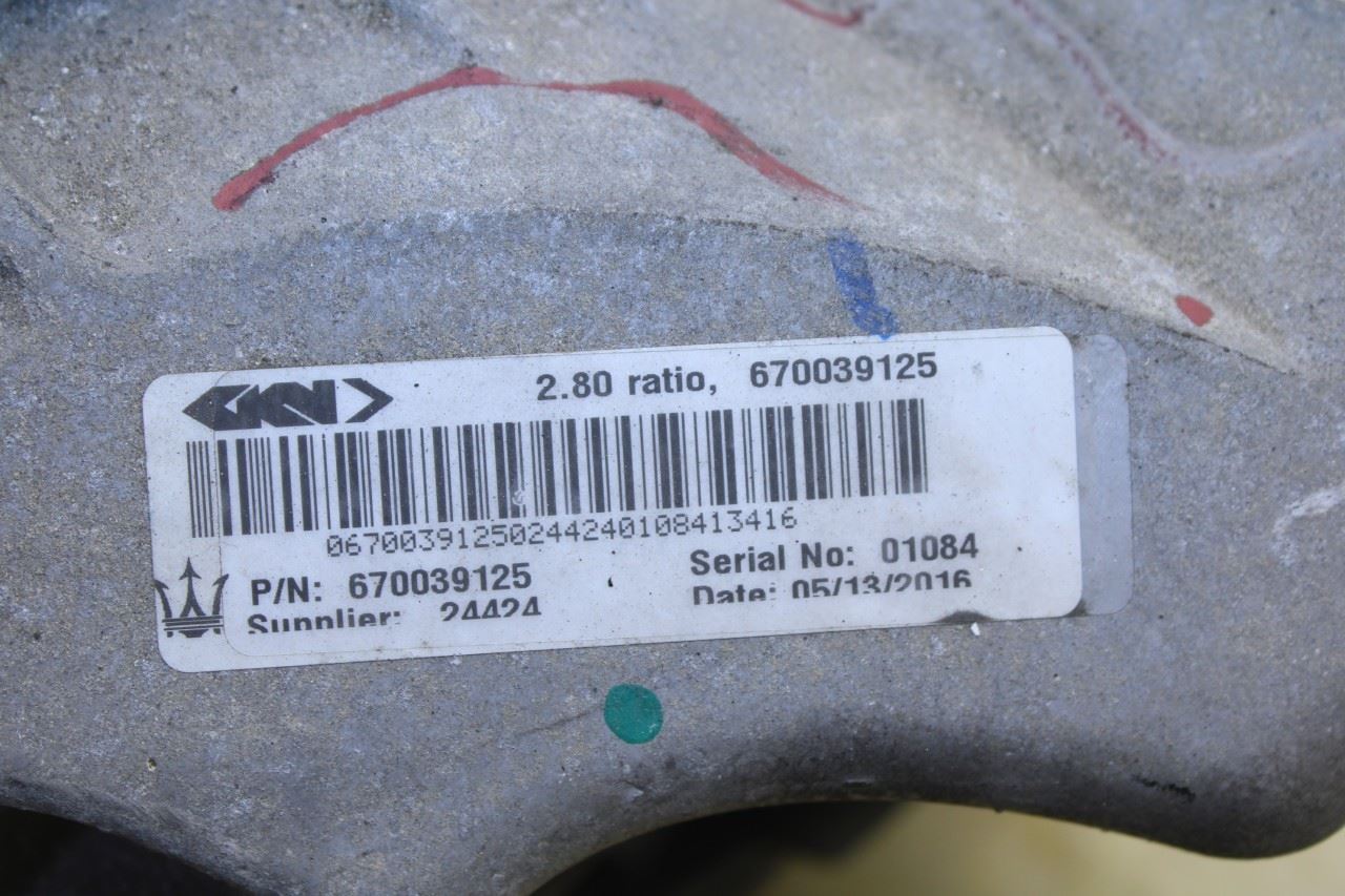 2014-2020 Maserati Ghibli 3.0L RWD Rear Axle Differential Carrier 2.80 ratio 45K - Alshned Auto Parts