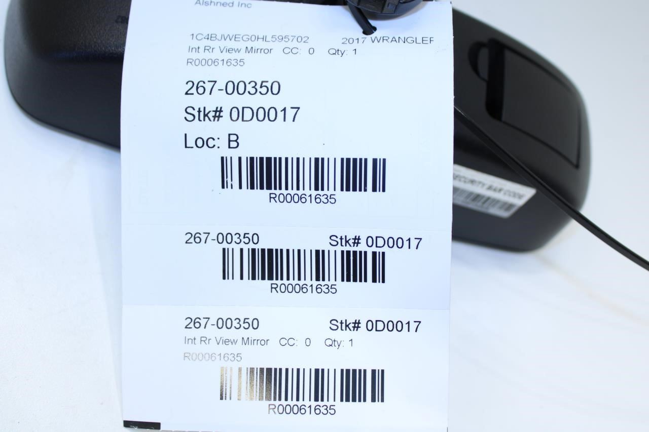 2013-2018 Jeep Wrangler Sahara Interior Inside Rear View Mirror 68158203AB OEM - Alshned Auto Parts