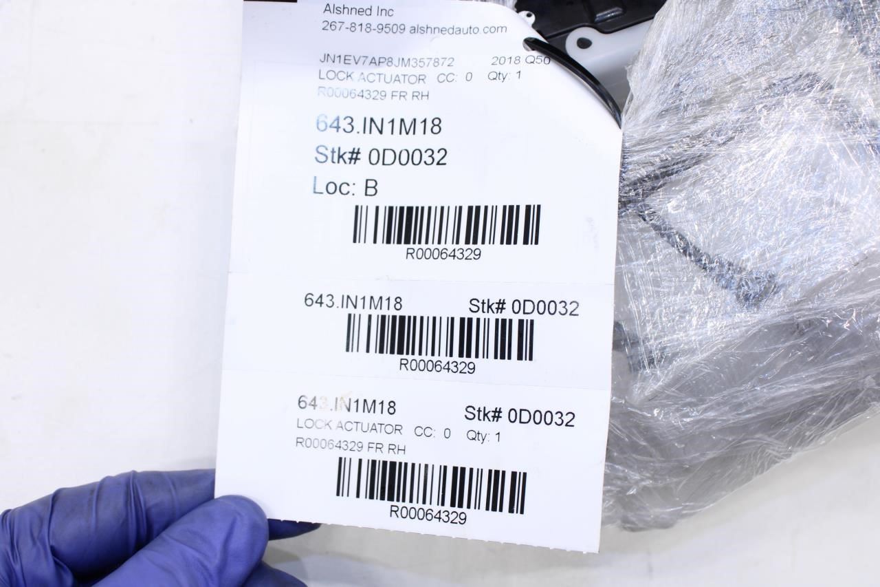 14-23 Infiniti Q50 Luxe RWD Front Right Door Lock Latch Actuator 80500-4HB0A OEM - Alshned Auto Parts