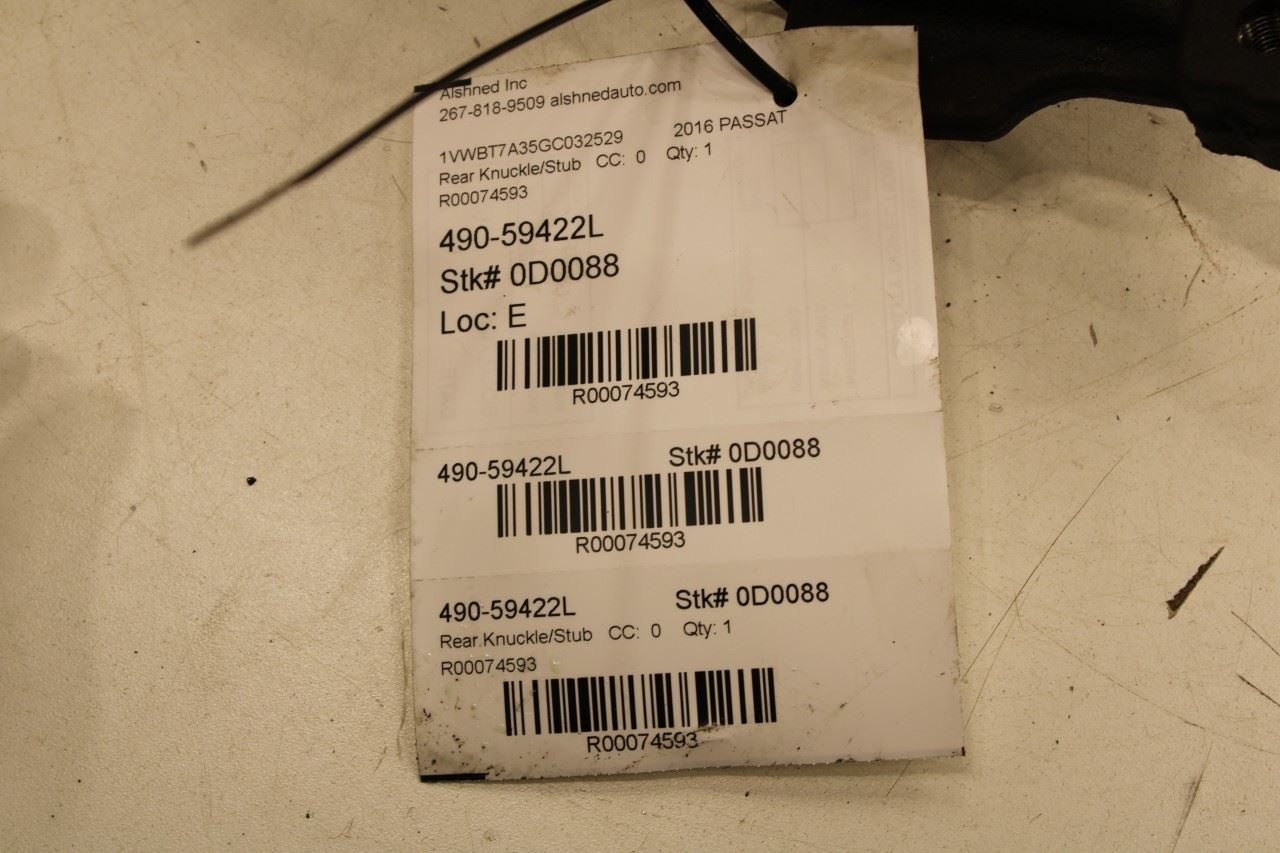 2012-2022 Volkswagen Passat SE Rear Left Side Spindle Knuckle Hub 5C0-505-435-B - Alshned Auto Parts