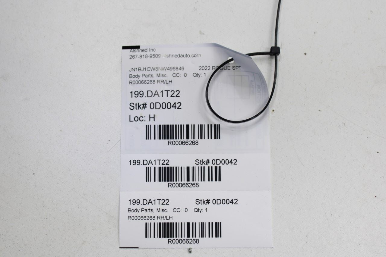 17-22 Nissan Rogue Sport SL AWD RR LH Door Run Channel Belt Outer Inner Molding - Alshned Auto Parts