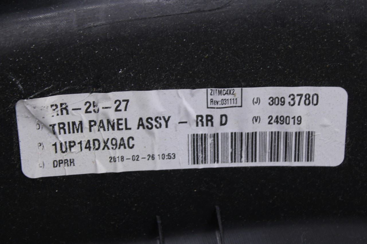 16-20 Dodge Grand Caravan GT Rear Right Side Sliding Door Trim Panel 1UW06DX9AA 20