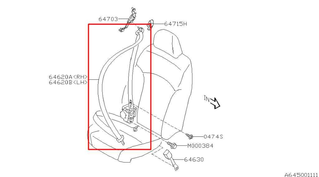 15-16 Subaru Impreza Sport Premium 2.0L AWD Front Right Side Seat Belt Retractor1