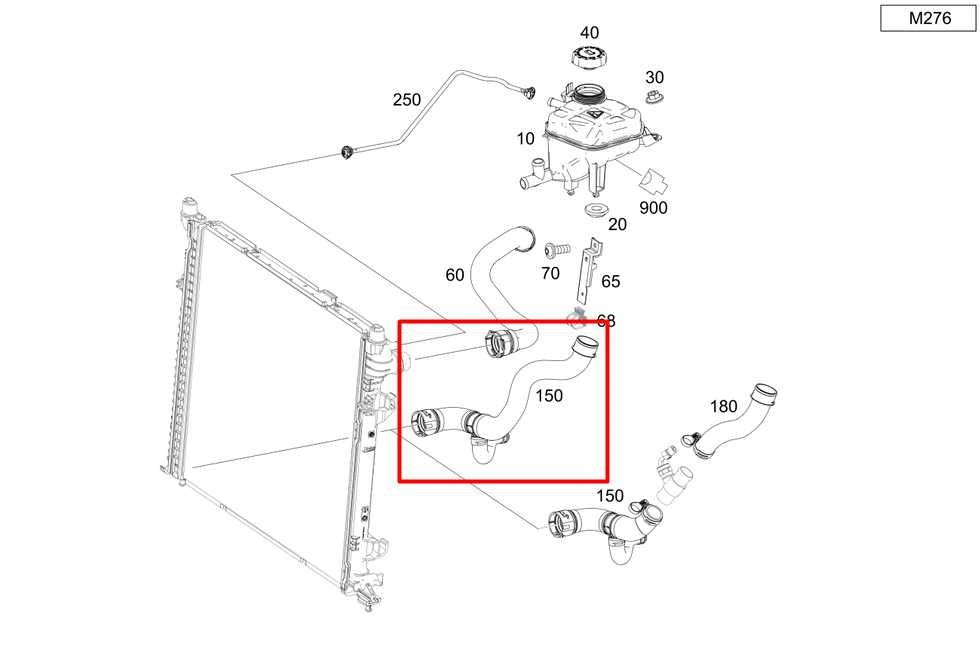 2012-15 Mercedes-Benz ML350 3.5L Radiator Coolant Lower Hose Tube 166-500-01-75 - Alshned Auto Parts