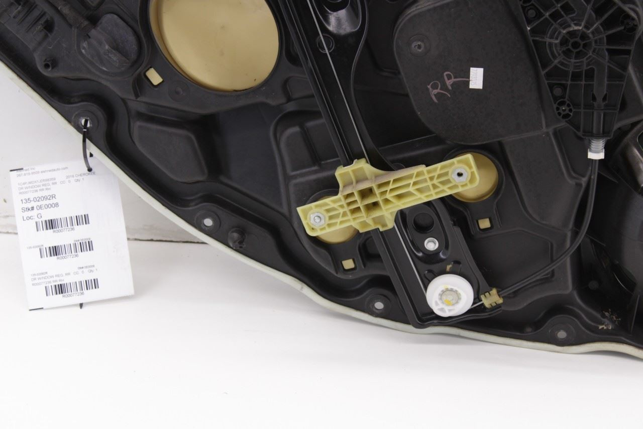 14-23 Jeep Cherokee Limited Rear Right Door Window Regulator w/ Carrier w/ Motor - Alshned Auto Parts