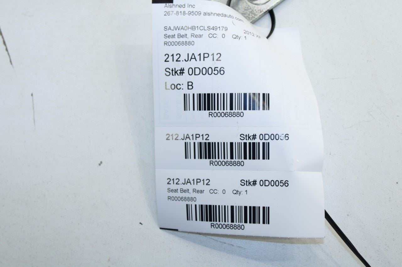 10-12 Jaguar XF Portfolio Rear Passenger Right Side 2nd Row Seat Belt Retractor - Alshned Auto Parts
