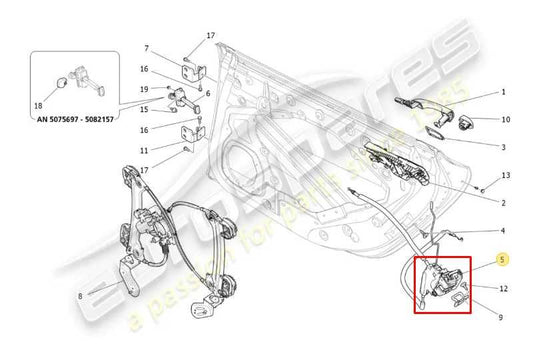 2017-21 Maserati Ghibli Rear Left Driver Side Door Lock Latch Actuator 670032947 - Alshned Auto Parts