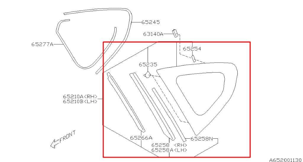 2012-16 Subaru Impreza Sport Premium Rear Driver Left Side Quarter Window Glass1