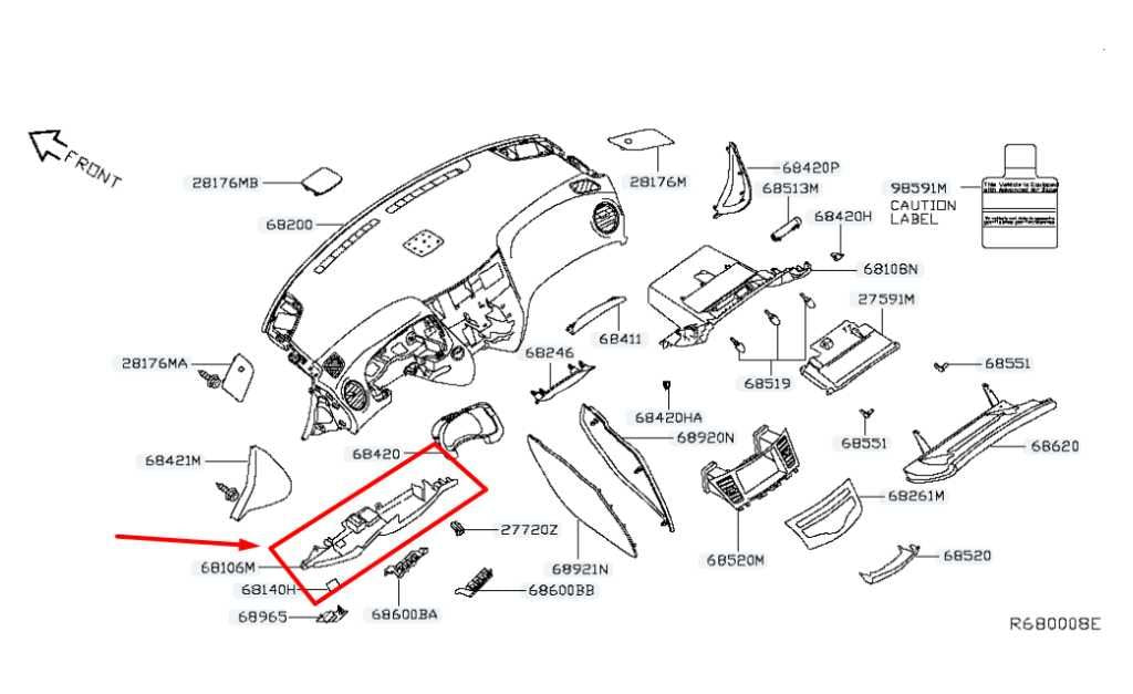 2014-2020 Infiniti QX60 Front Left Dash Knee Bolster Lower Panel 68106-3JA1A OEM - Alshned Auto Parts