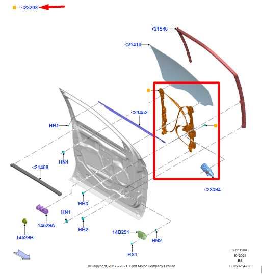 2018-24 Ford Expedition FR RH Door Window Regulator w/ Motor JL1B-7823200-AD OEM - Alshned Auto Parts