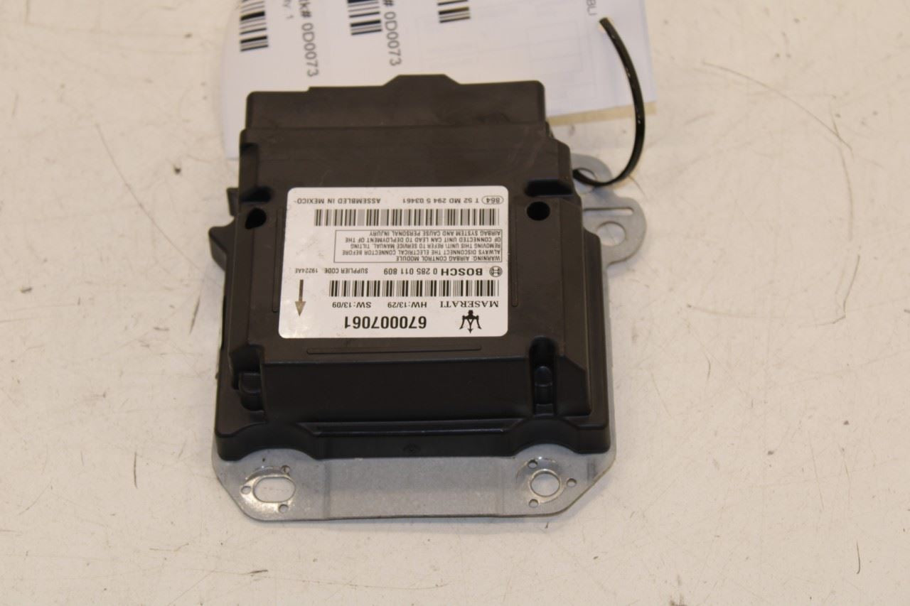 2014-16 Maserati Ghibli S Q4 3.0L AWD SRS Restraint Control Module 670007061 OEM - Alshned Auto Parts