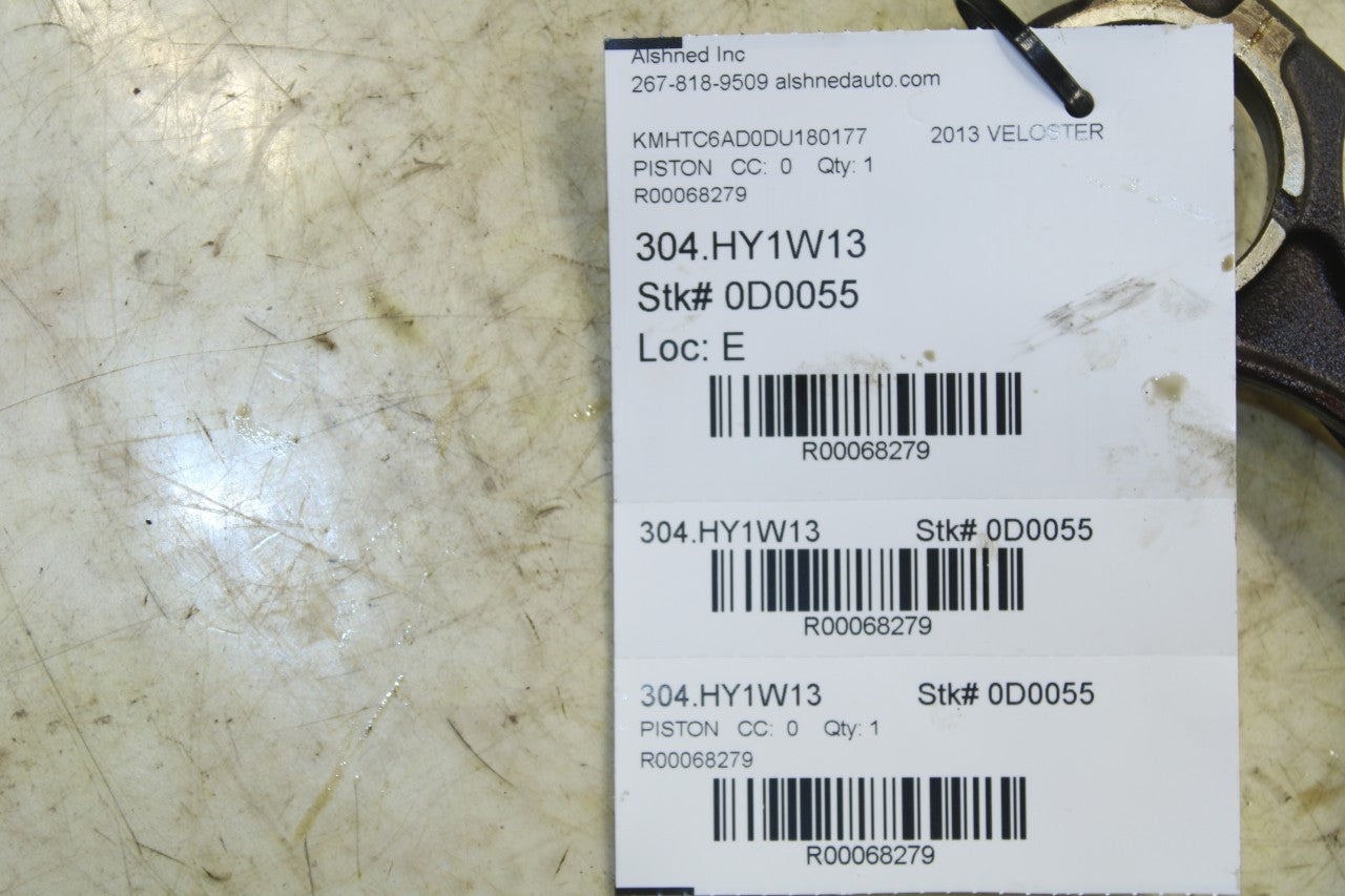 11-17 Hyundai Veloster 1.6L FWD Engine Piston No 4 w/ Connecting Rod 23041-2B620 - Alshned Auto Parts