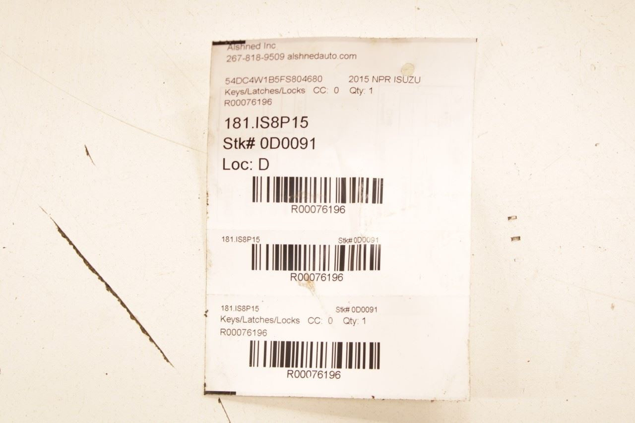 2012-20 Isuzu NPR HD Front Cab Release Lock Handle and Latches Set 8-97856-674-7 - Alshned Auto Parts