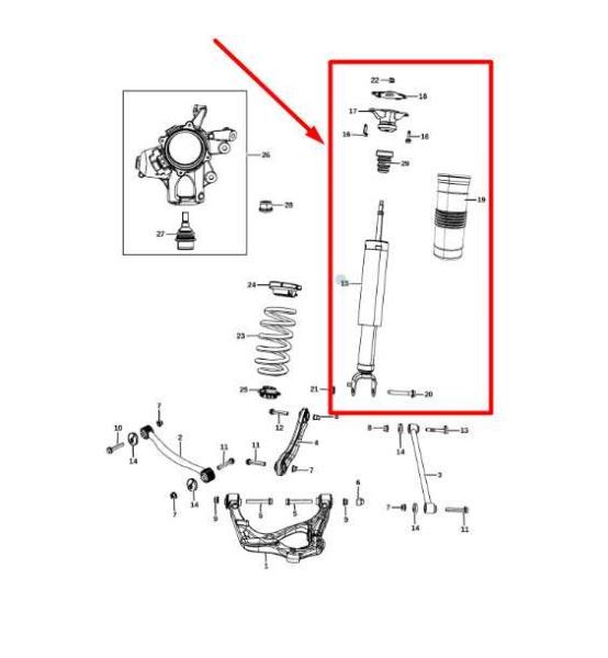 2017-2024 Dodge Durango Rear Right Side Shock Strut Absorber 68261967AA OEM - Alshned Auto Parts