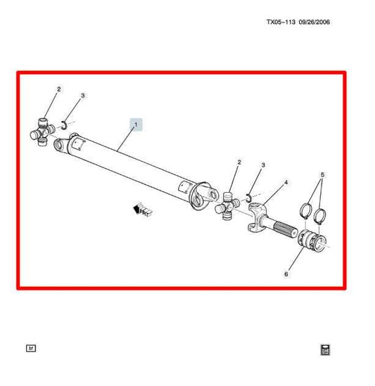 07-13 Chevrolet Silverado LS 4.8L Front Axle Drive Propeller Shaft 15902927 OEM - Alshned Auto Parts