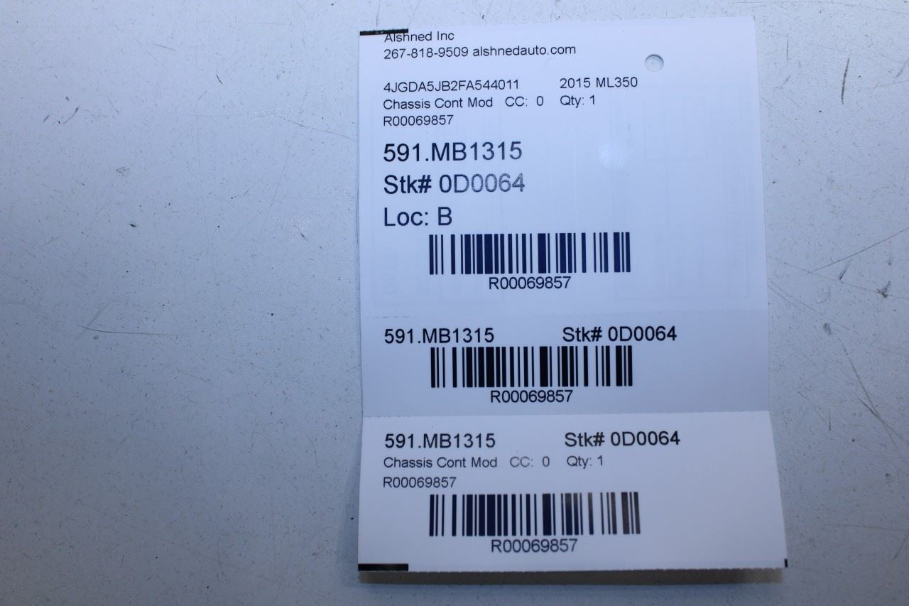 2013-2015 Mercedes-Benz ML350 Rear Left Door Control Module 166-900-62-07 OEM - Alshned Auto Parts