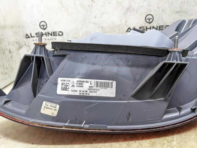 2016 Mercedes-Benz C300 RR LH Driver Side Tail Light Lamp 205-906-18-02 *ReaD* - Alshned Auto Parts