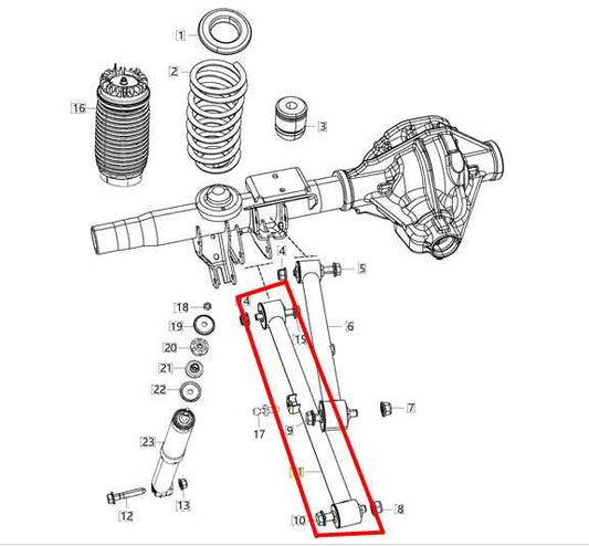 19-2024 Ram 1500 Gladiator Rear Left or Right Side Lower Control Arm 68264947AA - Alshned Auto Parts