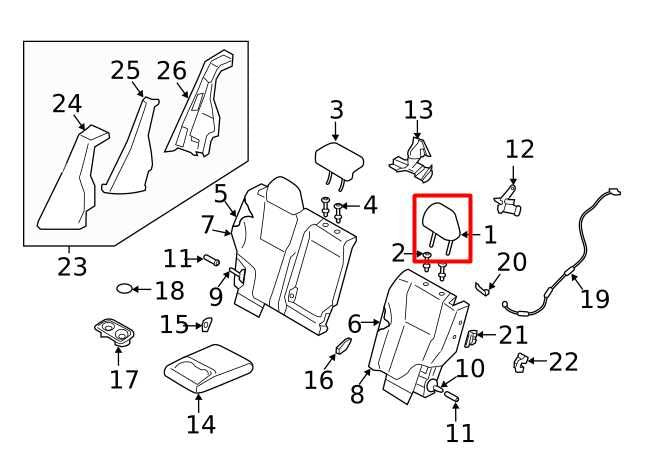2023-2024 Subaru Legacy Premium Rear Left Side Seat Headrest 64261AN20AVI OEM - Alshned Auto Parts