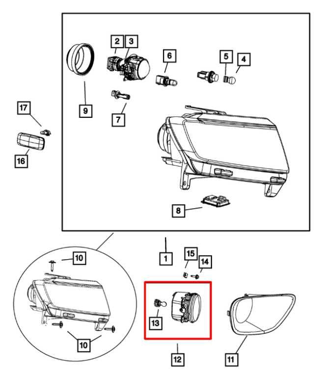 11-13 Jeep Grand Cherokee Limited Front Right Side Fog Light Lamp 5182026AA OEM - Alshned Auto Parts