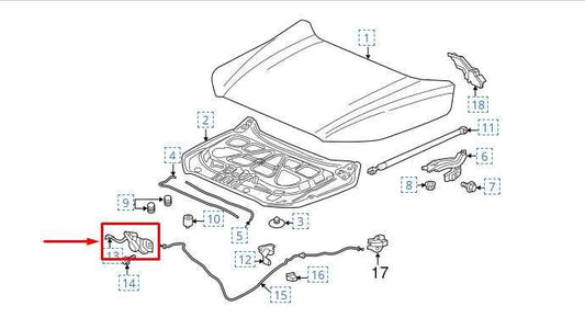 2019 GMC Acadia SLT-1 Front Hood Lock Latch Actuator 84244302 OEM - Alshned Auto Parts
