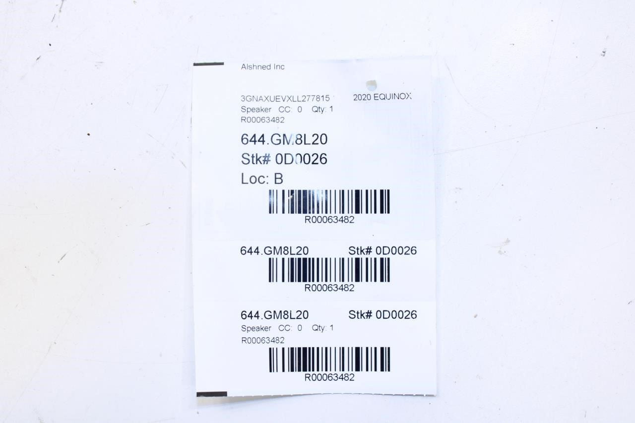 2018-2024 Chevrolet Equinox LT Front Left and Right Dash Audio Speakers 13380268 - Alshned Auto Parts