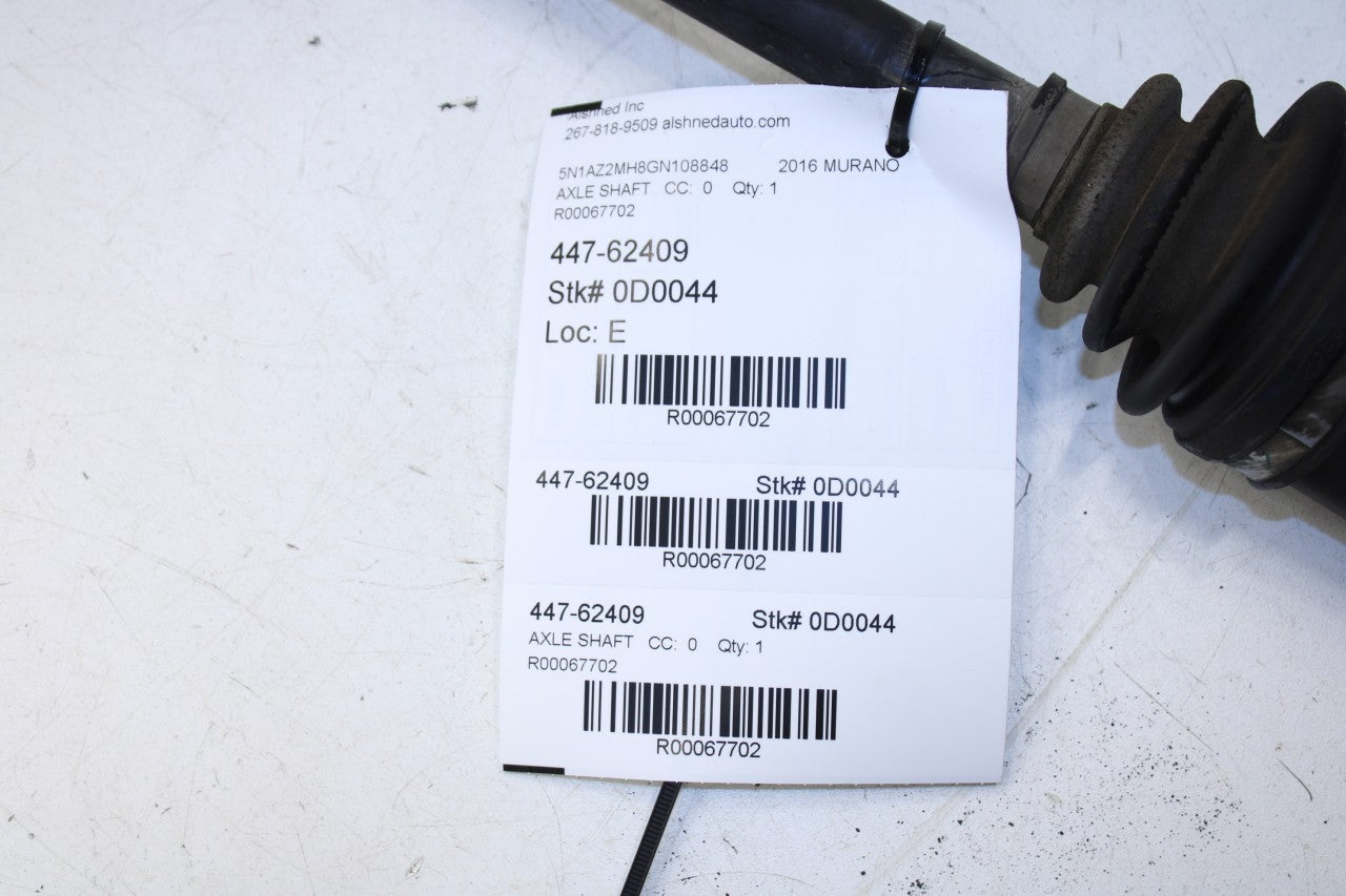 15-24 Nissan Murano Platinum AWD Rear Right CV Axle Drive Half Shaft 39600-5AA0A - Alshned Auto Parts