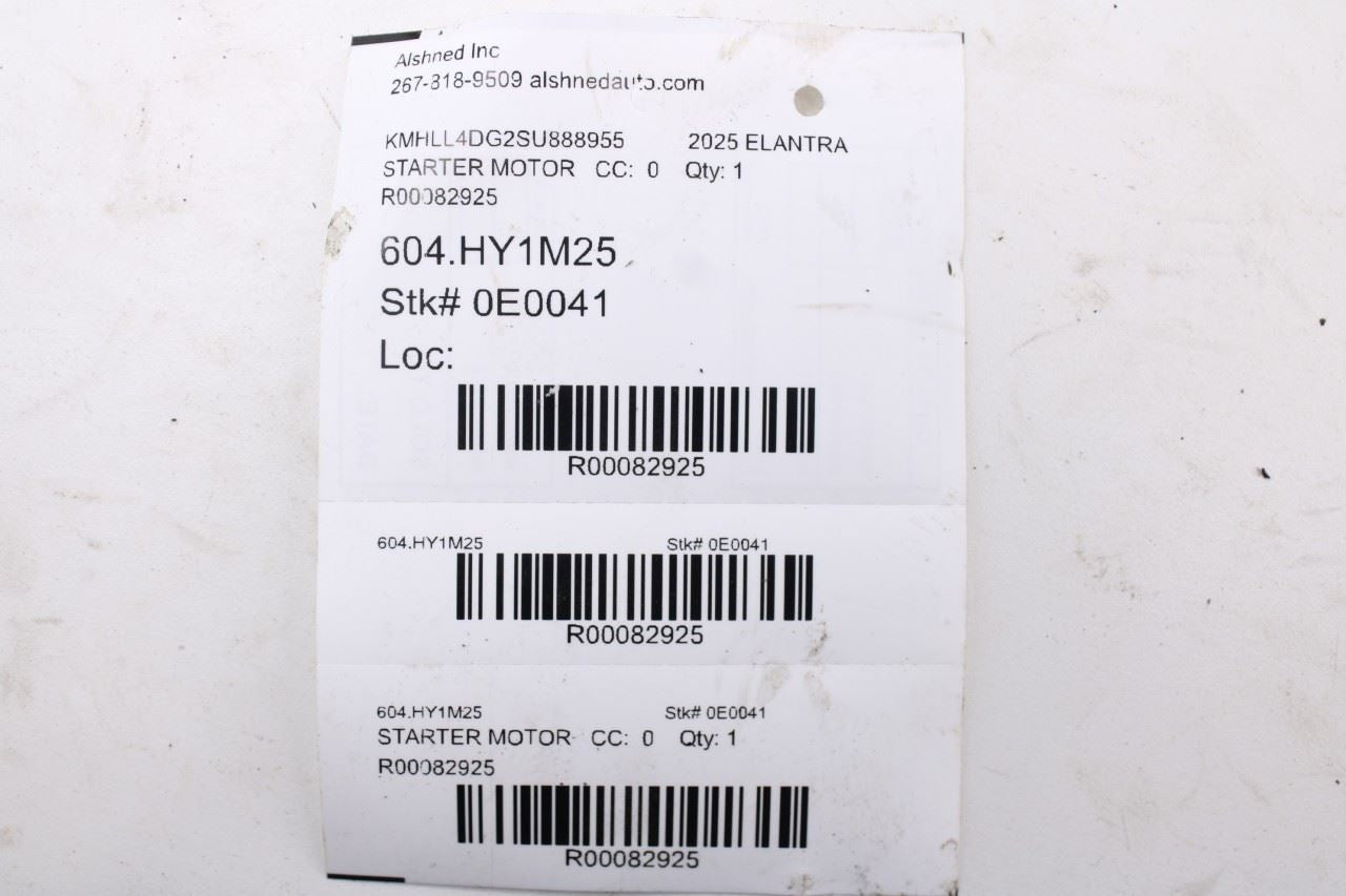 2021-2026 Hyundai Elantra SE 2.0L Engine Starter Motor Assembly 36100-2J300 OEM13