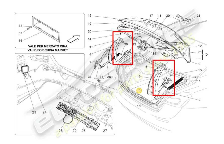 14-21 Maserati Ghibli S Q4 AWD Rear Trunk Deck Lid Right and Left Side Hinge Set - Alshned Auto Parts