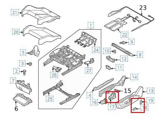 2019-2024 Audi Q3 S Line Front Left Side Seat Adjuster Switch 4N0-959-747-D OEM - Alshned Auto Parts