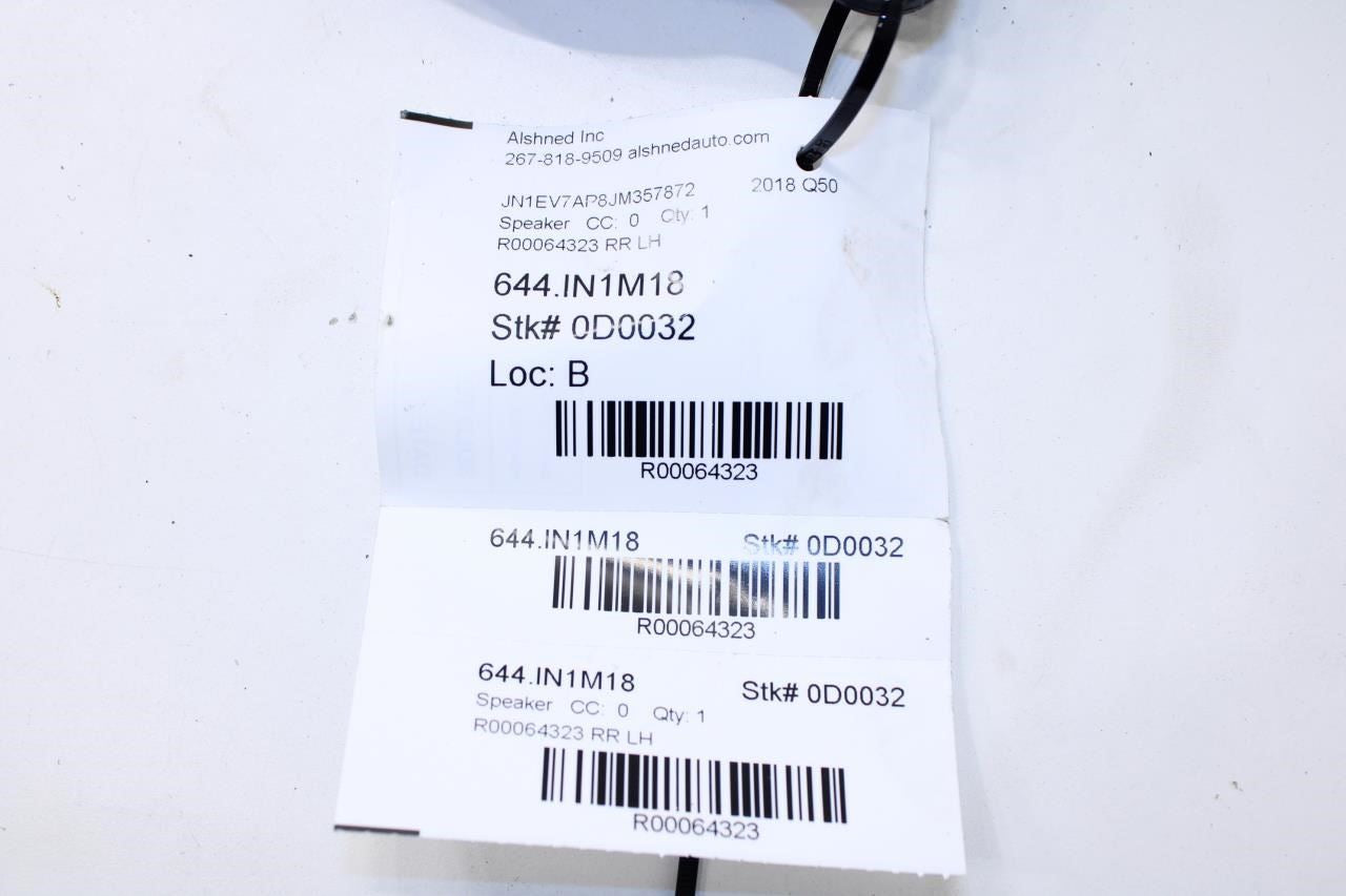 16-2024 Infiniti Q50 Luxe RWD Rear Left or Right Door Audio Speaker 28156-5MA0A - Alshned Auto Parts