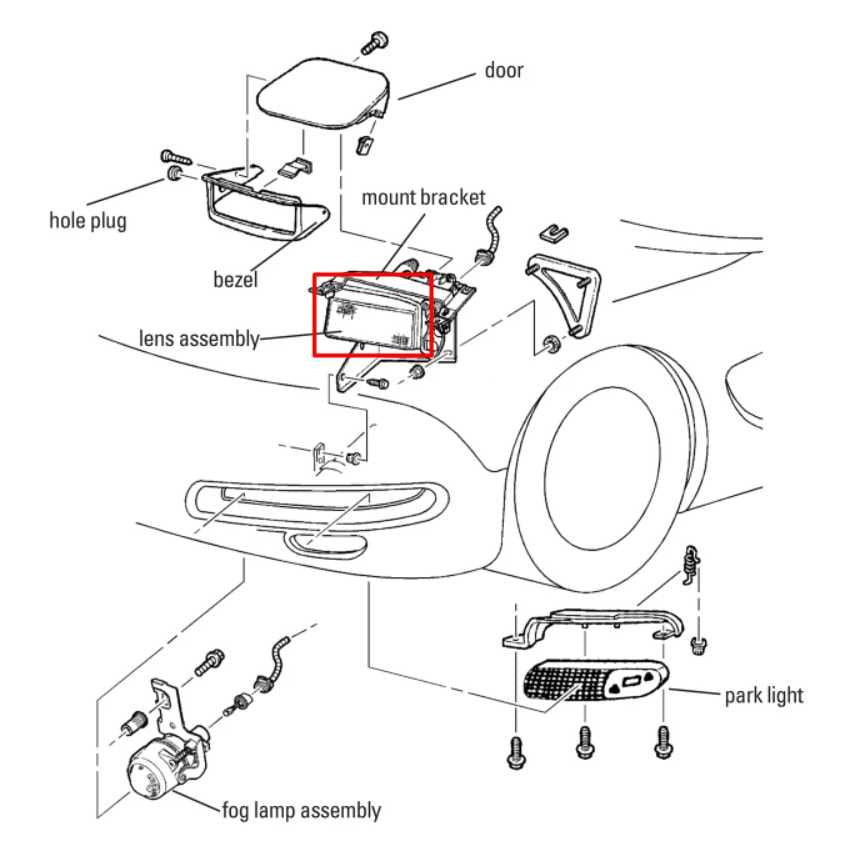 1997-2004 Chevrolet Corvette 5.7L RWD Front Passenger Right Side Headlight Lamp - Alshned Auto Parts