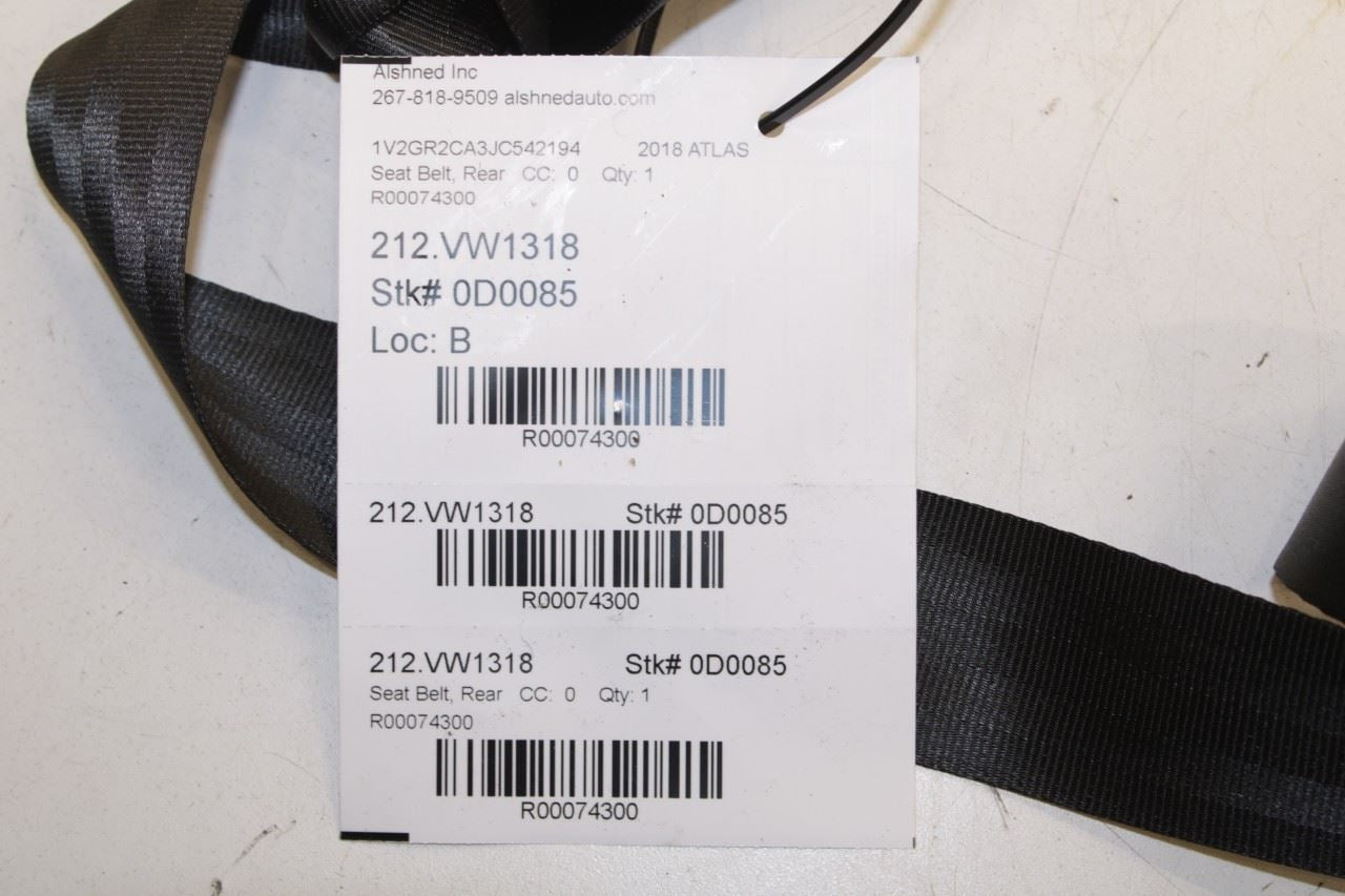 2018-24 Volkswagen Atlas S Rear Passenger Right Side 3rd Row Seat Belt Retractor - Alshned Auto Parts