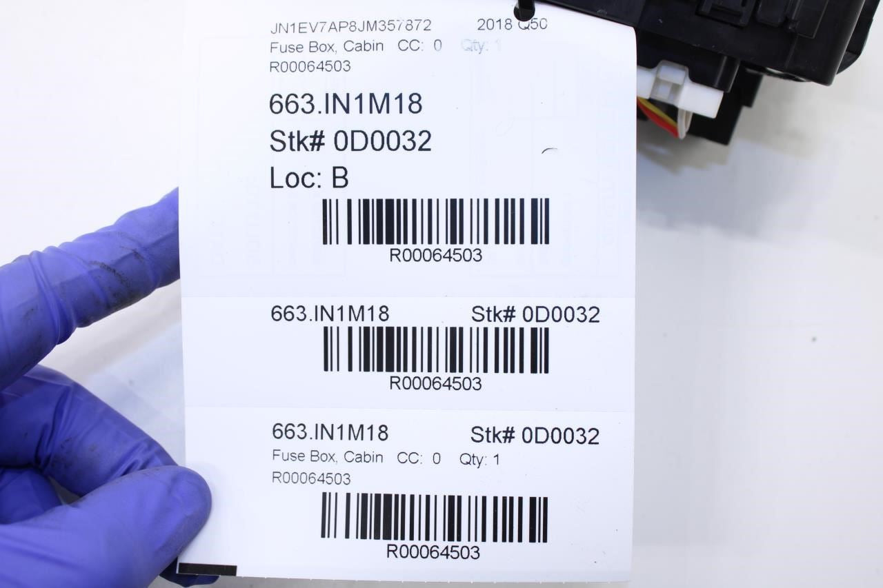 16-23 Infiniti Q50 Cabin Instrument Panel Fuse Relay Junction Block 24350-5CA0A - Alshned Auto Parts