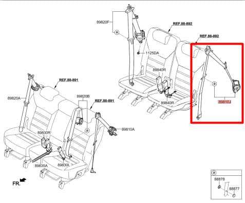 15-20 Kia Sorento LX 3.3L FWD Rear Driver Left Side 3rd Row Seat Belt Retractor - Alshned Auto Parts