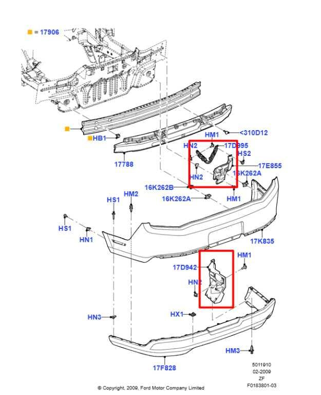 10-12 Ford Mustang Premium Conv V6 4.0L Rear Bumper Right Side Mount Bracket Set1