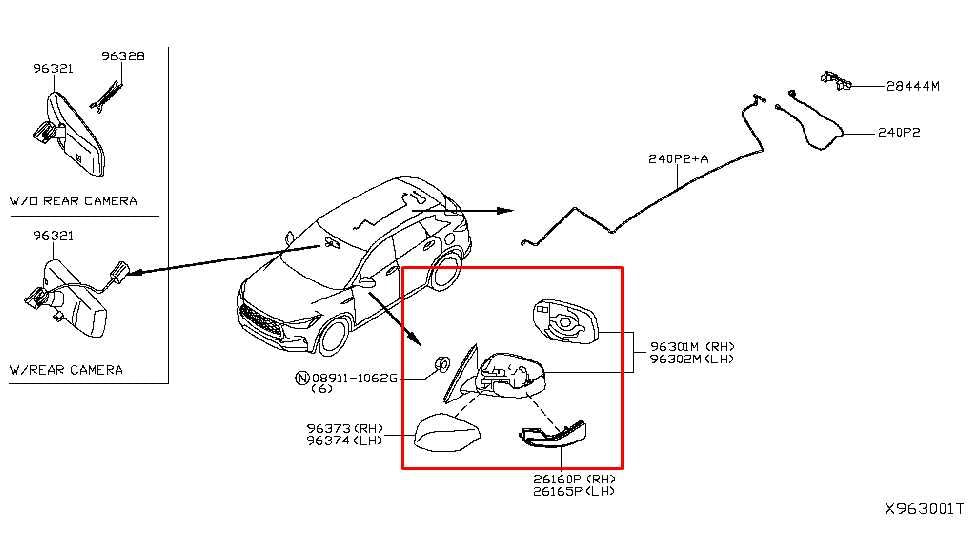 19-21 Infiniti QX50 ESSENTIAL Driver Left Side Rear View Mirror 96302-5NA4A OEM - Alshned Auto Parts