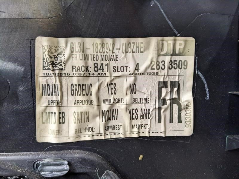 16-17 Ford F150 Limited Front Right Side Door Trim Panel GL3J-1823942-CL *ReaD* - Alshned Auto Parts