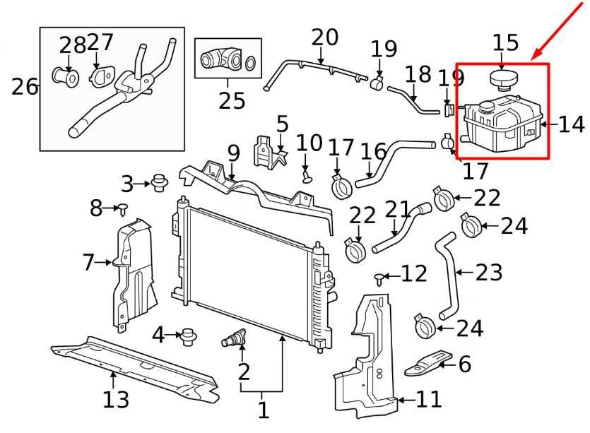 2013-2019 Cadillac XTS Radiator Coolant Reservoir Bottle 22950436 OEM - Alshned Auto Parts