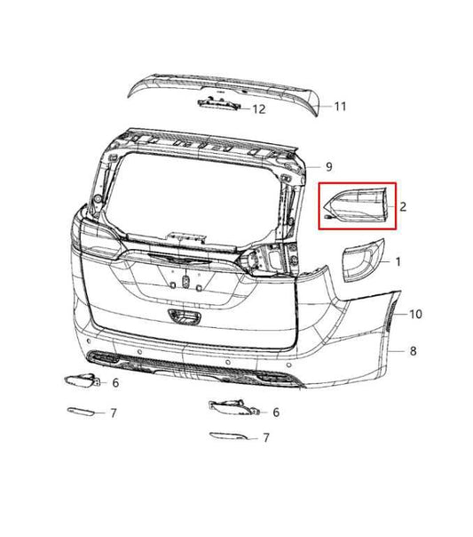 2017-2020 Chrysler Pacifica Limited Rear Left Driver Side Inner Tail Light Lamp - Alshned Auto Parts
