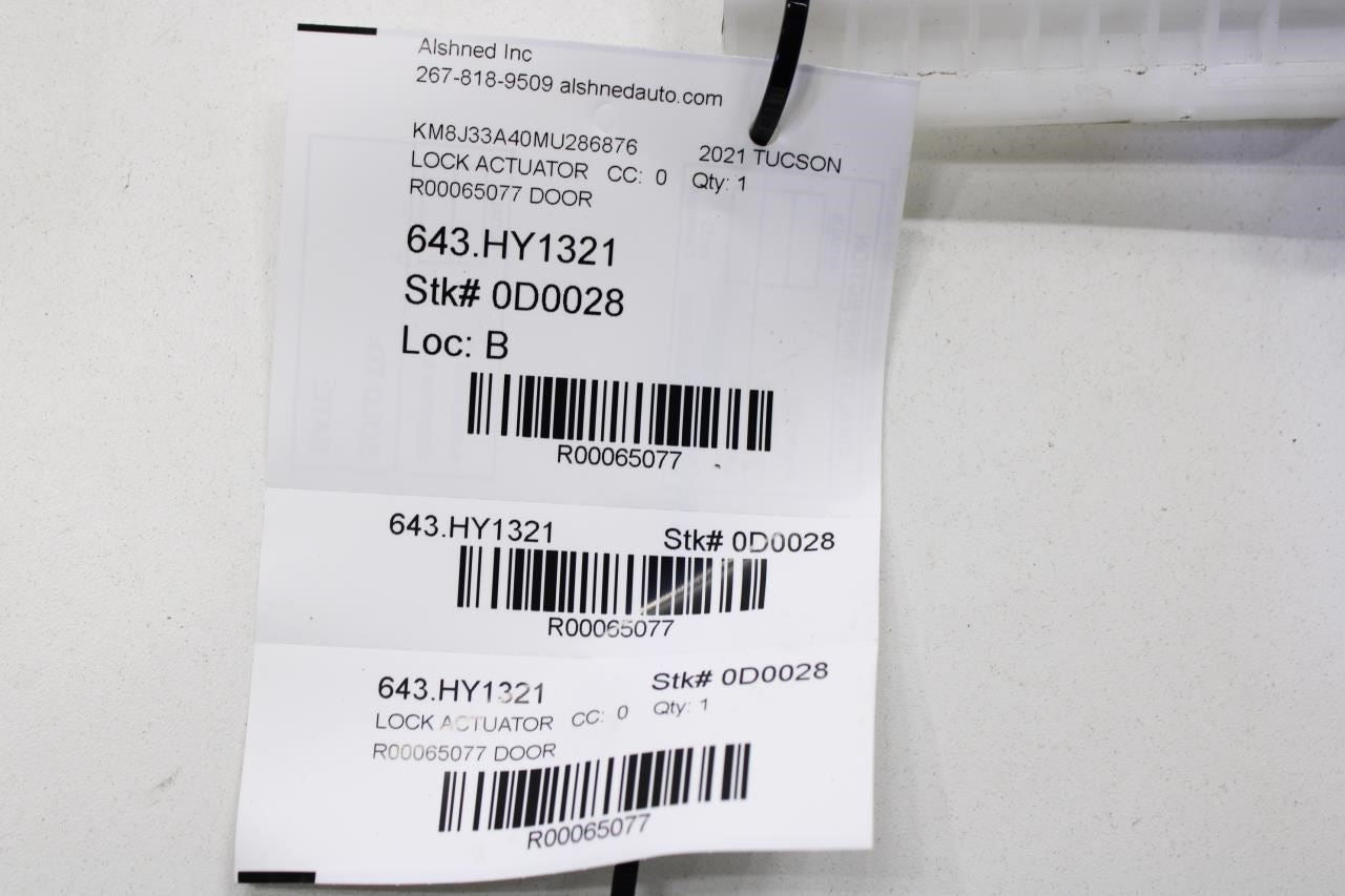 2015-21 Hyundai Tucson Value Rear Left Side Door Lock Latch Actuator 81410-D3000 - Alshned Auto Parts