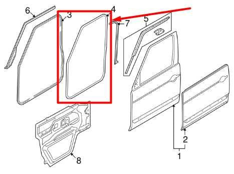 03-12 Land Rover Range Rover Front Left Door Weatherstrip On Body CFE000223 OEM - Alshned Auto Parts