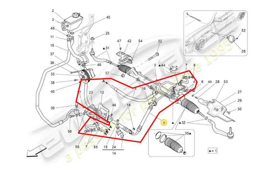 2014-17 Maserati Ghibli S Q4 3.0L Power Steering Pressure and Oil Hose Tube Line - Alshned Auto Parts