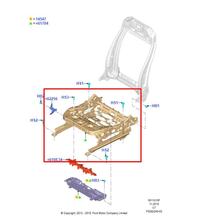 14-20 Ford Fusion 2.0L 4WD Front Passenger Right Side Seat Lower Track w/ Motors - Alshned Auto Parts